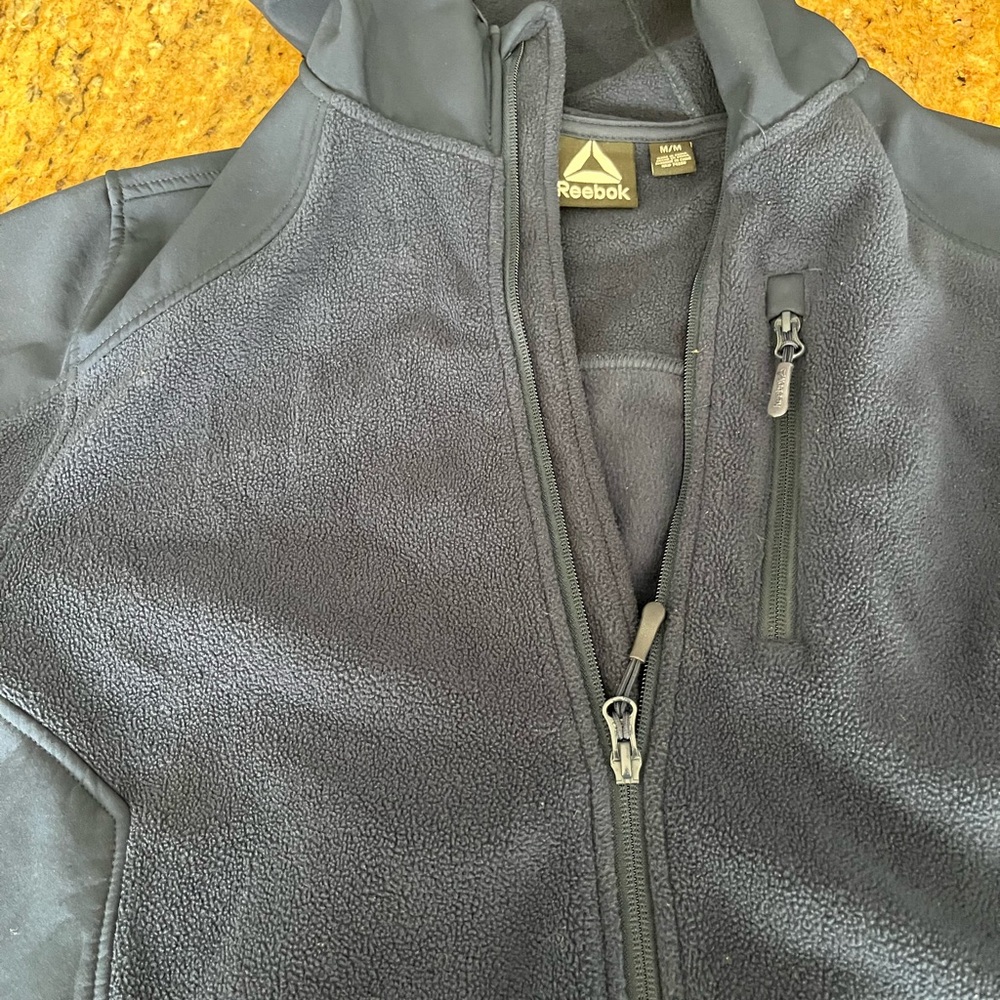 Reebok Dark Navy Full-Zip Fleece Vest